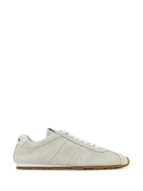 Miu Miu Miu Miu Women White Suede Plume Sneakers