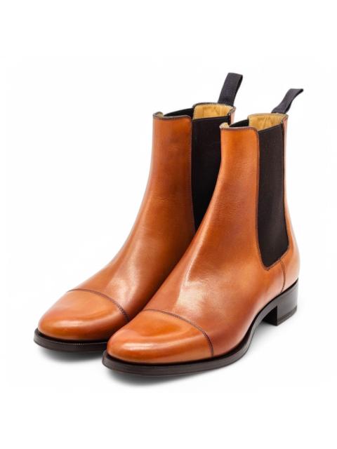 Christian Louboutin Antonio Chelsea Boots Brown Leather EU 40.5 US 7.5 NWB $1350