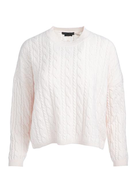 Alice + Olivia CECILIE CASHMERE CABLEKNIT PULLOVER
