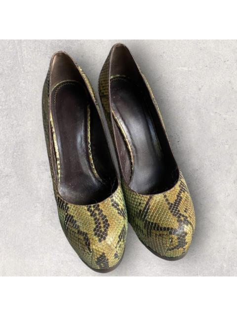 SAINT LAURENT YSL Python Tribtoo Platform Pump