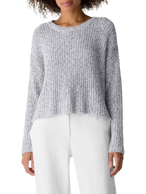 EILEEN FISHER Eileen Fisher Crewneck Organic Cotton Blend Sweater in Dark Pearl at Nordstrom