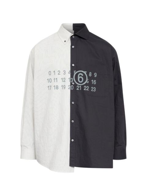 MM6 Maison Margiela TWO-TONE LONG-SLEEVED SHIRT
