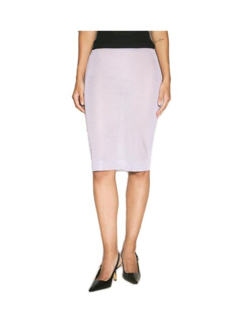 SAINT LAURENT Semi-sheer Wide Hem Pencil Skirt