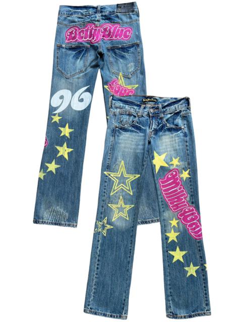 Other Designers Japanese Brand - Betty Blue Embroidered Spellout Patch Sexy Denim Jeans 29x32
