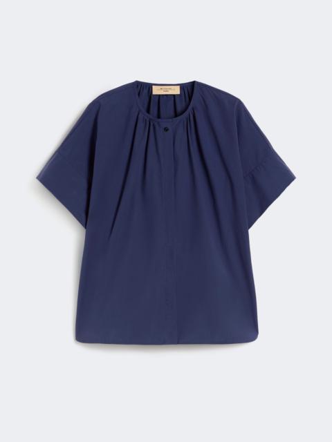 WEEKEND Max Mara Cotton poplin crew-neck shirt - NAVY