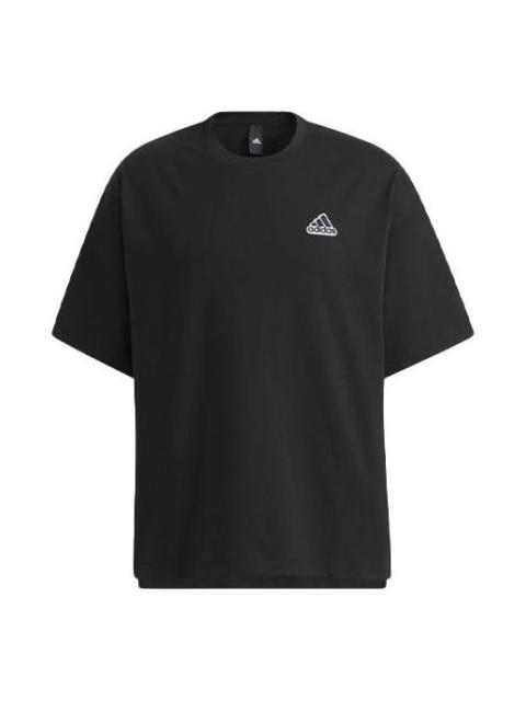 adidas adidas M Badge Tee Sports Round Collar Male Black HA3648
