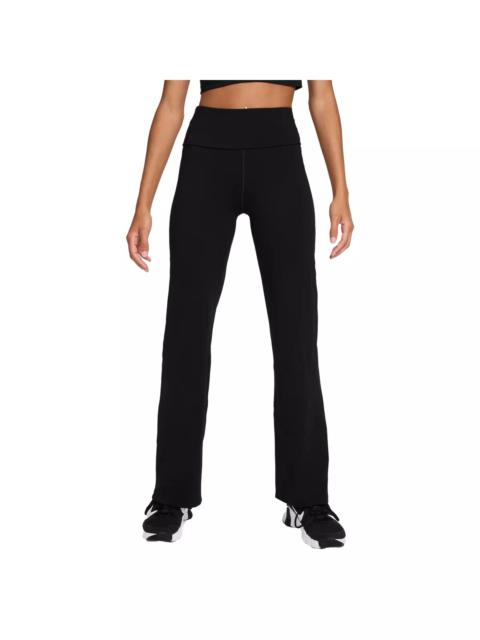 Nike One Women's Dri-FIT High-Waisted Fold-Over Pants -Black