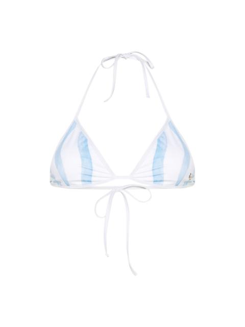CASABLANCA wave-print bikini top