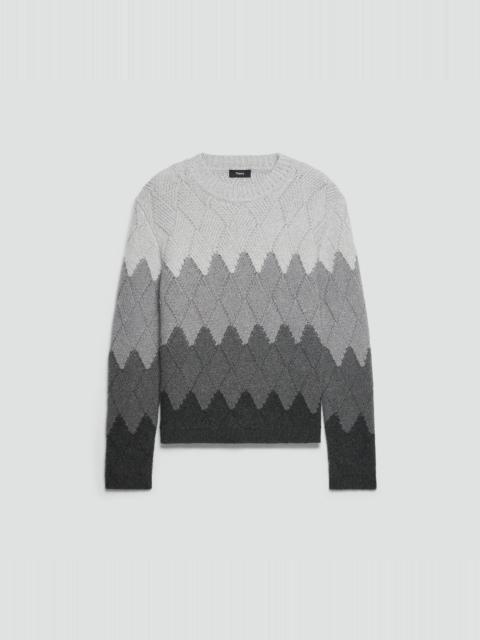 Theory Diamond Weave Sweater in Felted Wool-Cashmere