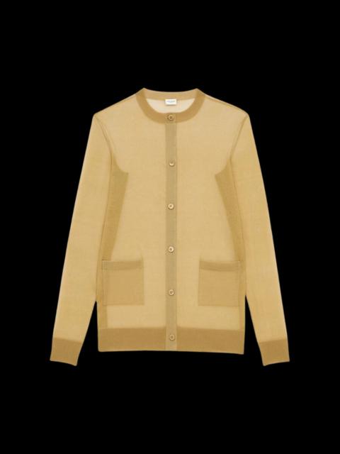 SAINT LAURENT Saint Laurent Sheer Silk Cardigan