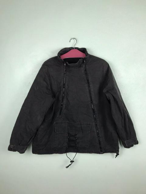 Other Designers Japanese Brand - Begum Black Wash Double Zipper Jacket - gh1020