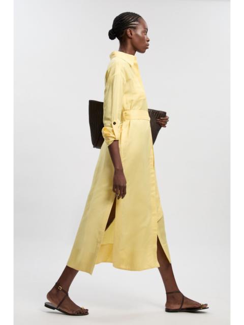 KAREN MILLEN Viscose Linen Woven Belted Shirt Dress