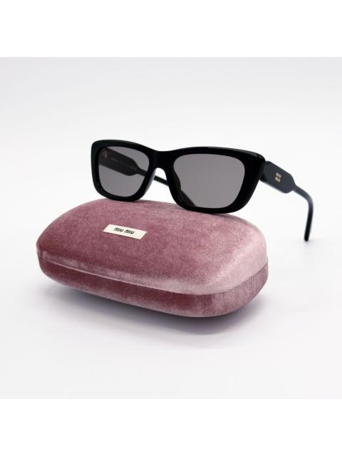 Miu Miu New Miu Miu MUB12S 16K80Q Black Cat Eye Sunglasses SMU B12