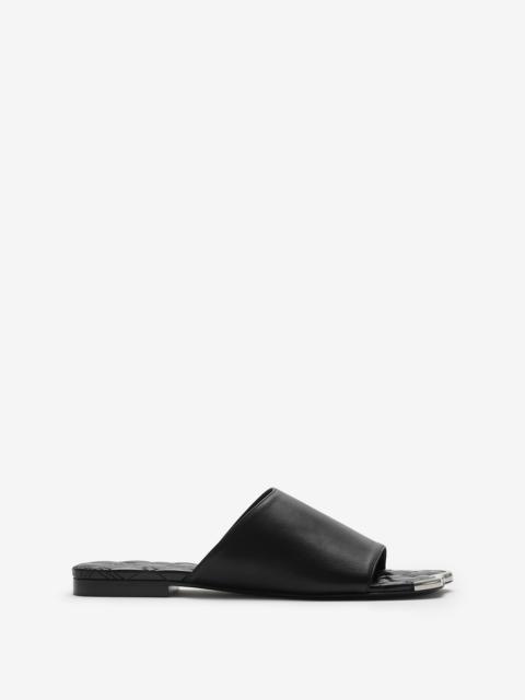 Leather Duck Slides