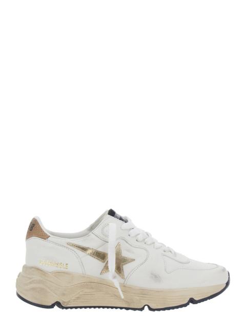Golden Goose Golden Goose Women 'Running Sole' White Sneaker With Side Star Detail In Mixed Leather Woman