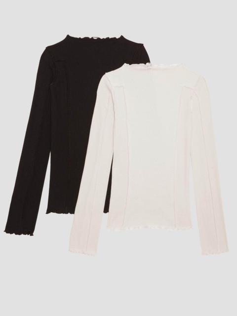 BASERANGE Pack - 2 Omato Long Sleeve Tee - Fine Organic Cotton Rib