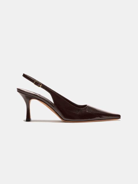 Emme Parsons ELANA HEEL IN ESPRESSO EMBOSSED EEL