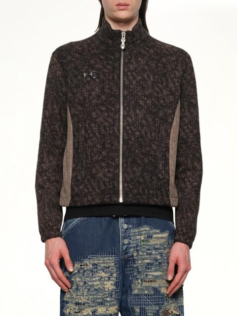 Thug Club Devil Peace Patch Knit Jacket in Black