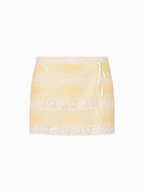 LoveShackFancy Valerian Cotton Victorian Mini Skirt