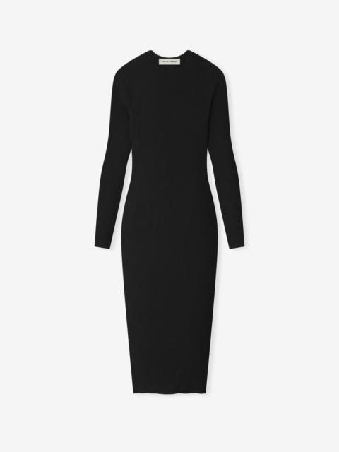 ESSENTIALS Womens Rib Long Sleeve Dress
