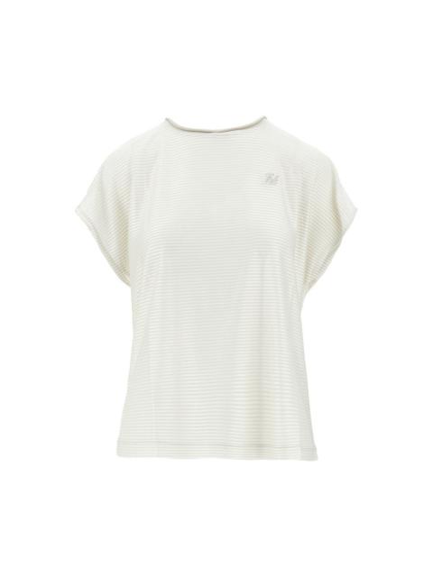 EMPORIO ARMANI ICON STRIPED KNITTED TOP