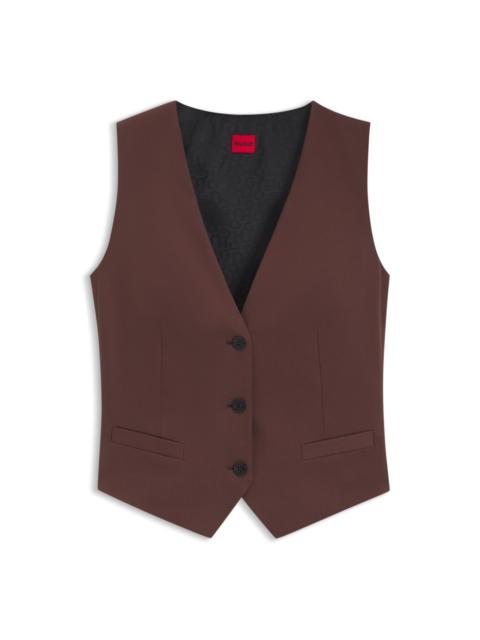 HUGO REGULAR-FIT WAISTCOAT IN STRETCH FABRIC