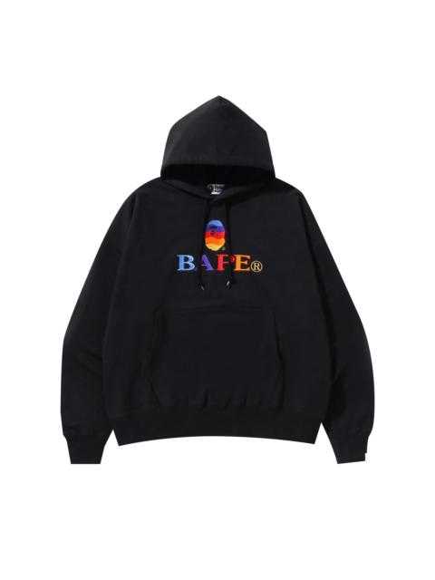 A BATHING APE® BAPE Embroidery Loose Fit Pullover Hoodie 'Black'