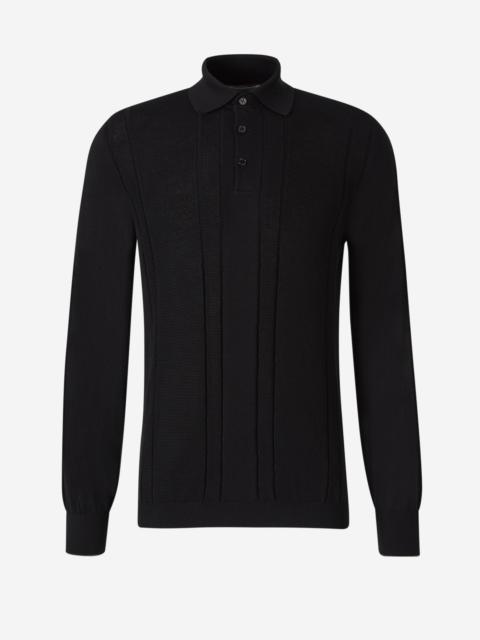 Brunello Cucinelli RIBBED KNIT POLO