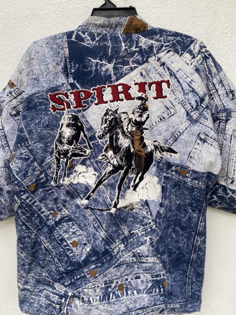 Other Designers Vintage Japanese Kimono Quilted Denim Design Horse