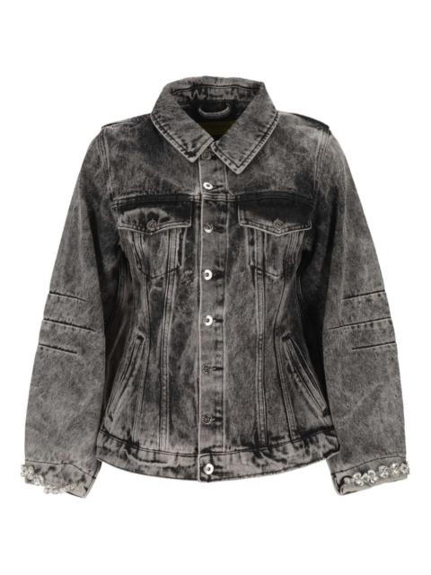 MARQUES’ALMEIDA crystal-embellished denim jacket