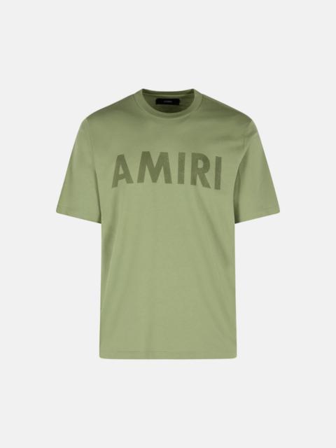 AMIRI OLIVE COTTON T-SHIRT
