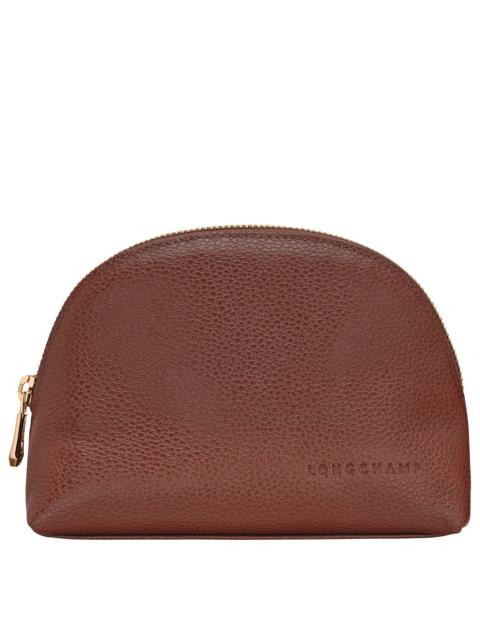 Longchamp Le Foulonné Pouch Coffee - Leather