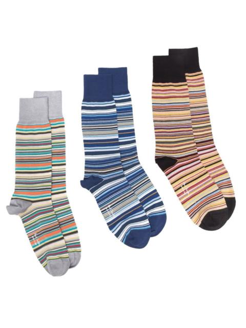 Paul Smith Paul Smith Men Signature Stripe Cotton Socks - 3Pack