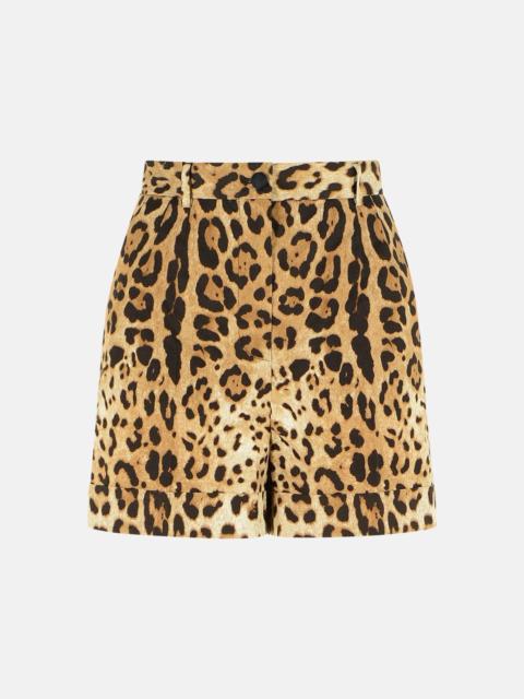 Dolce & Gabbana 'LEO' BROWN COTTON SHORTS