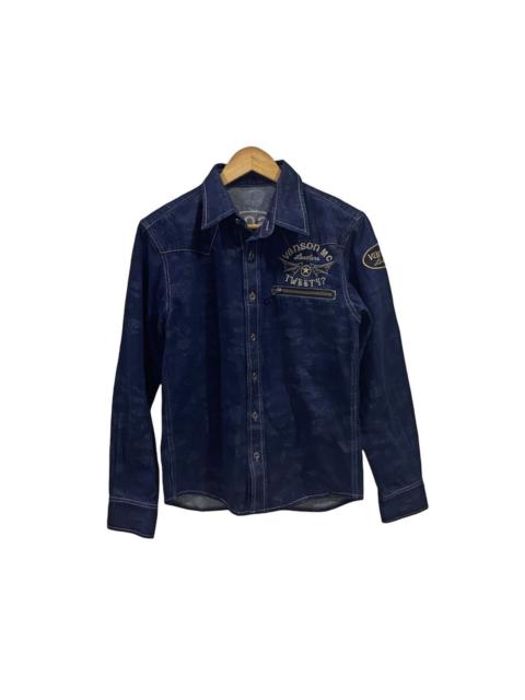 Other Designers Vanson Leathers - Vanson X tweety’s denim jacket looney tune cartoon nascar