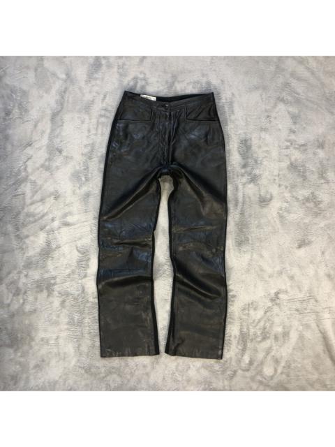 Other Designers Japanese Brand - RARE🔥 VINTAGE SHEEP LEATHER HYBRID PANTS #6389-221