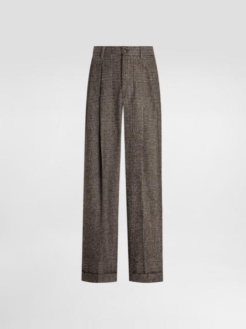 Dolce & Gabbana Alpaca blend glen plaid trousers