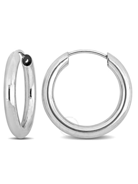 Other Designers Amour 15mm Hoop Earrings in 14K White Gold