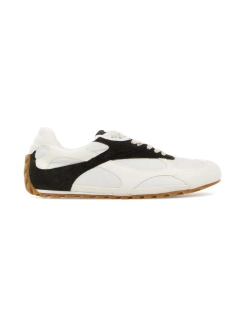 Bottega Veneta Two-tone Suede And Fabric Orbit Sneakers