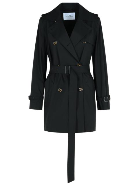 Max Mara Max Mara 'LANDA' Black Cotton Trench Coat
