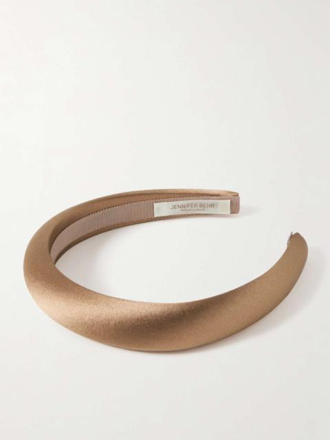 Tori silk-satin headband Brown