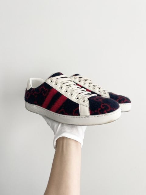 GUCCI STEAL! Gucci Ace GG Wool 'Black Red' Sneakers