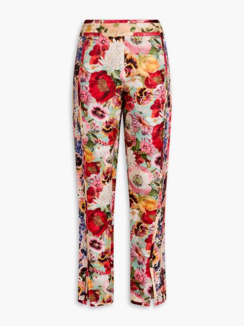 Zimmermann Floral-print linen and silk-blend straight-leg pants