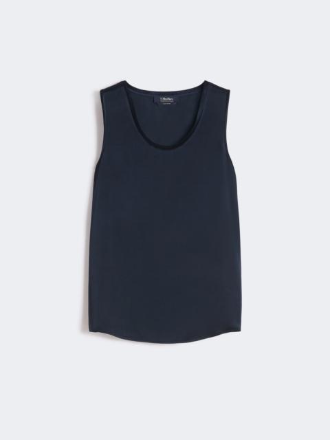 'S Max Mara Satin top - MIDNIGHTBLUE