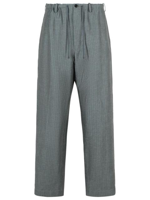 Dries Van Noten Dries Van Noten 'Penny' Grey Linen Blend Trousers Men