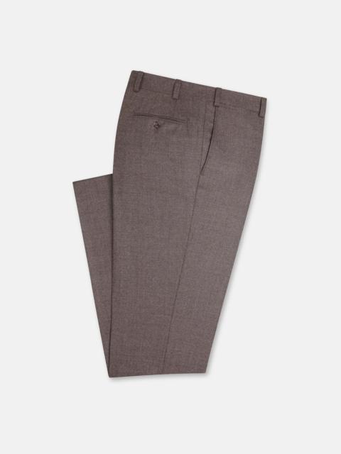 J. PRESS MADE-IN-CANADA TAN TICWEAVE WOOL TROUSER