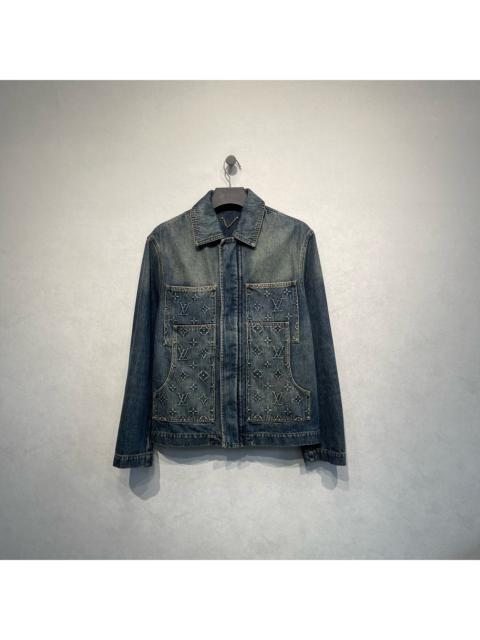 Louis Vuitton Louis Vuitton logo embossed denim jacket