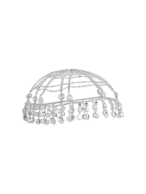rabanne Silver-Tone Crystal Cap metallic