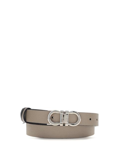 FERRAGAMO Ferragamo Adjustable Reversible Belt Taupe Grey