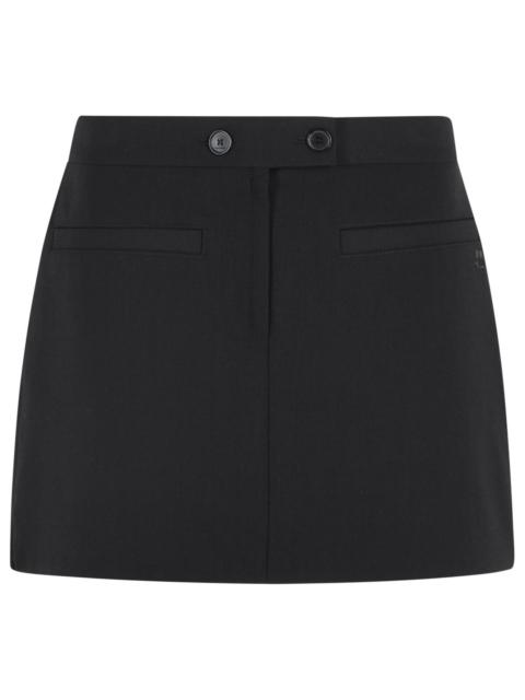 courrèges Courreges Wool Blend Miniskirt Black Women